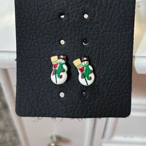 Festive Snowman Earrings